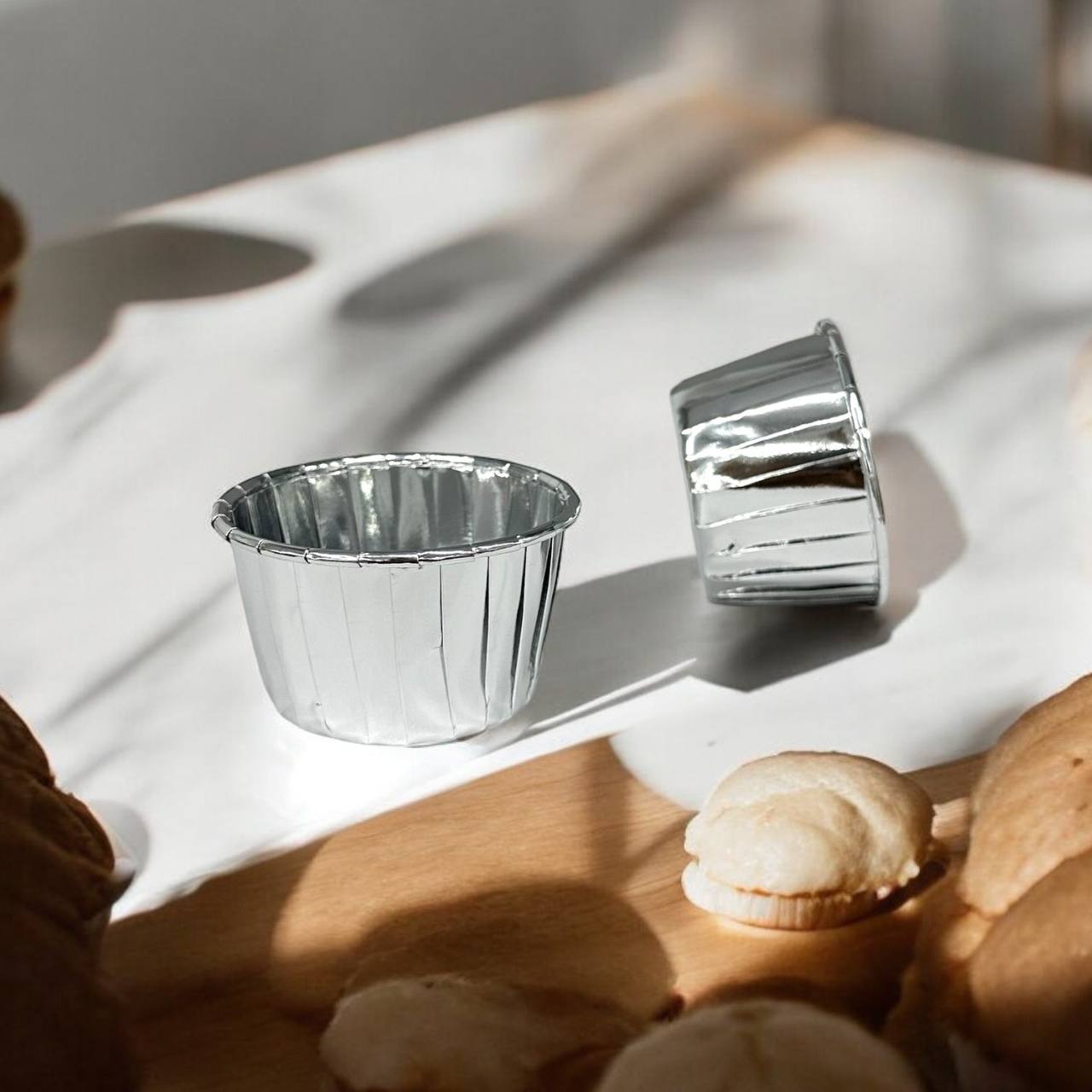 Форми для випікання фольговані silver (50*39) 10шт В-4 Ш6,5