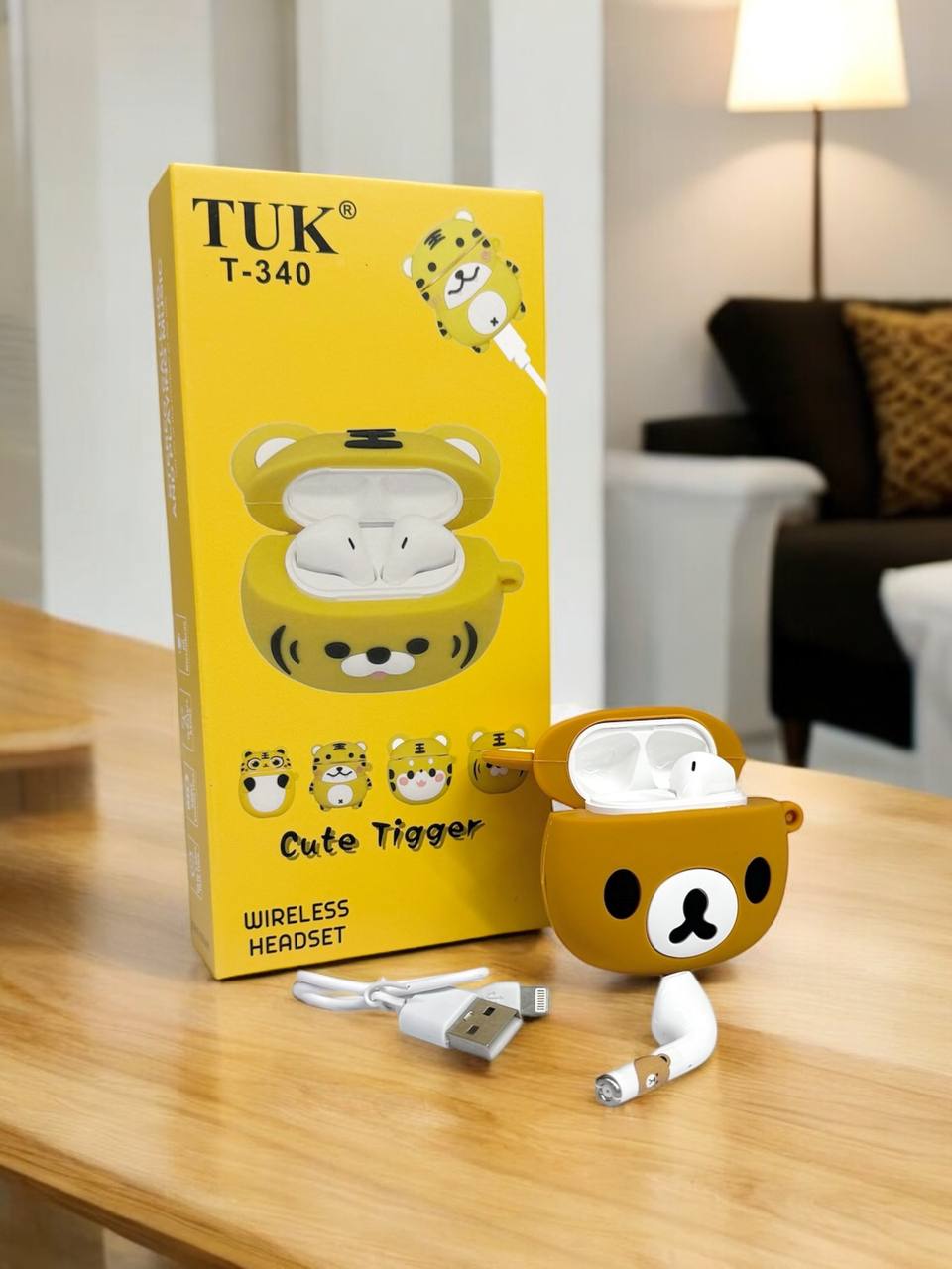 Бездротові bluetooth навушники із кейсом TUK м.340