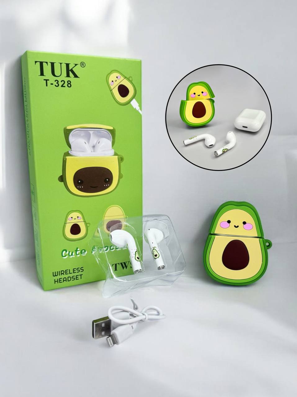 Бездротові bluetooth навушники із кейсом TUK м.328
