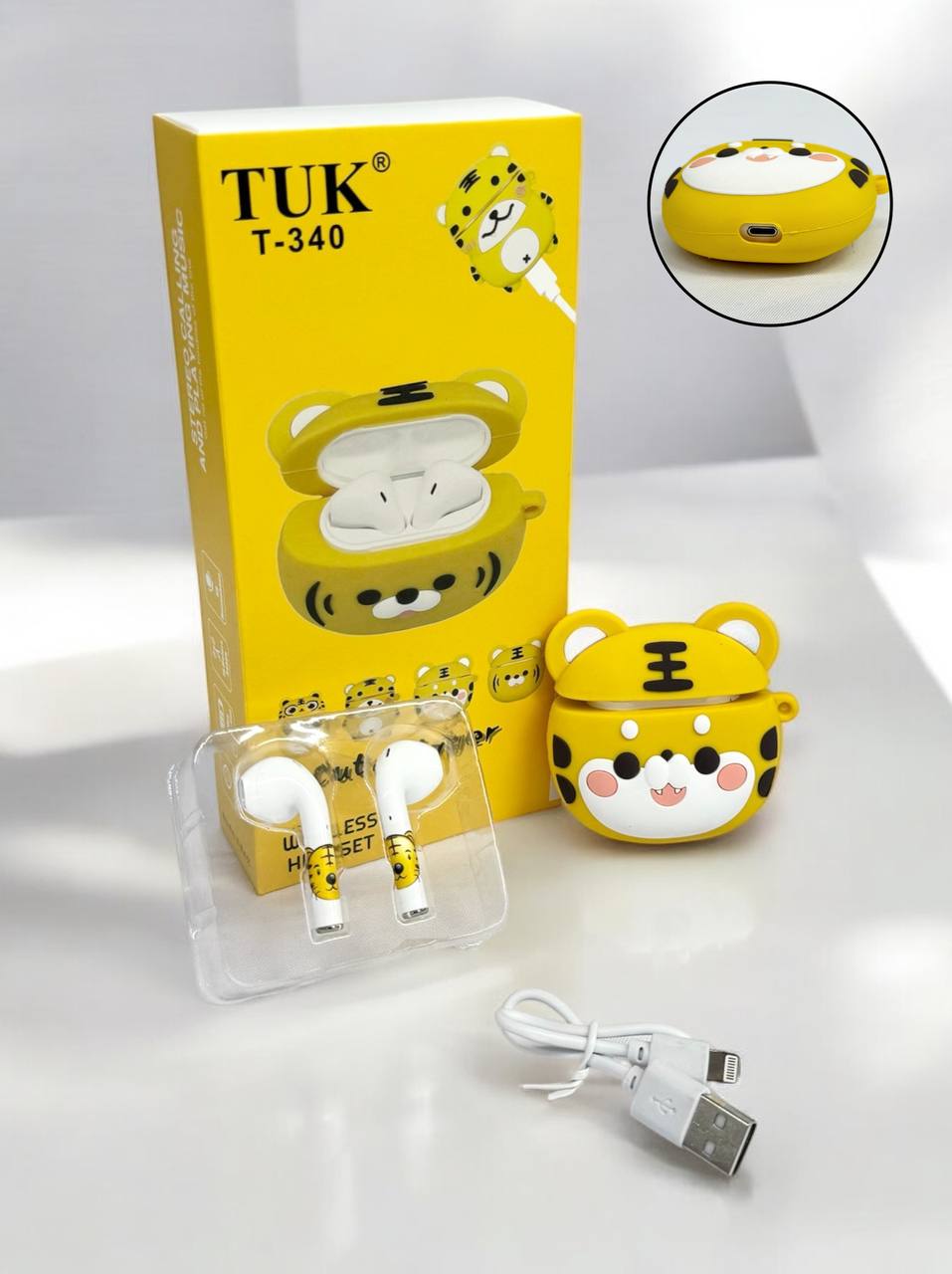 Бездротові bluetooth навушники із кейсом TUK м.340-1