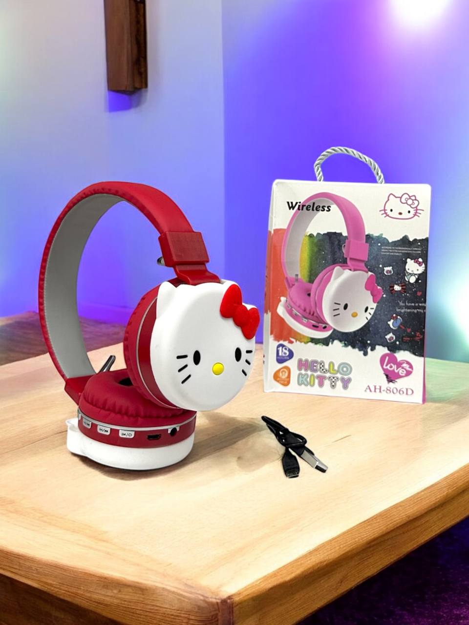 Бездрот.bluetooth навушники Hello Kitty м.АН-806D