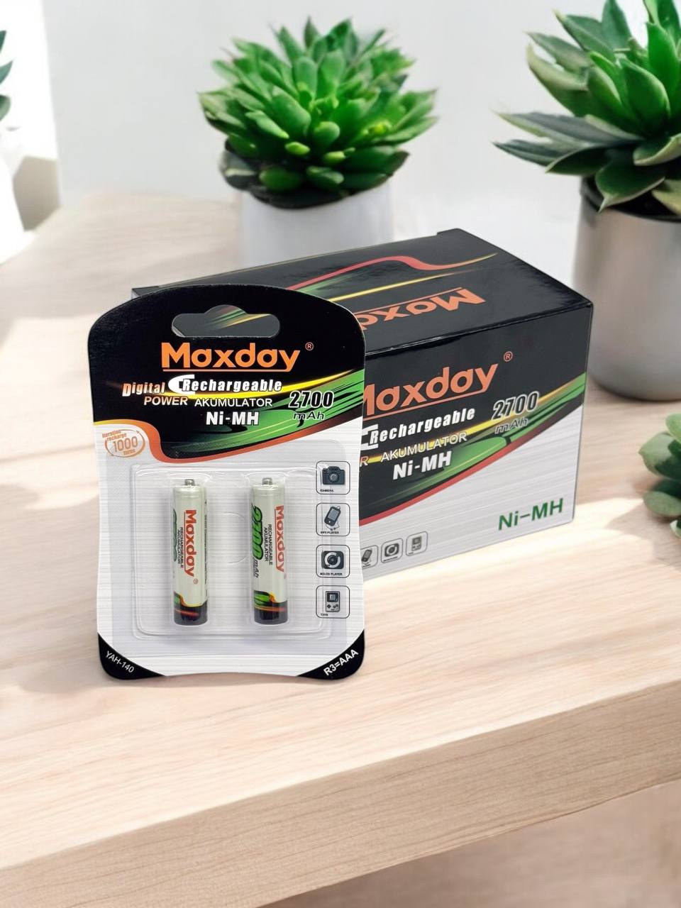 Акум.бат.Maxday Ni-Mh 2700mah м.R3 AAA (бліст) 2шт