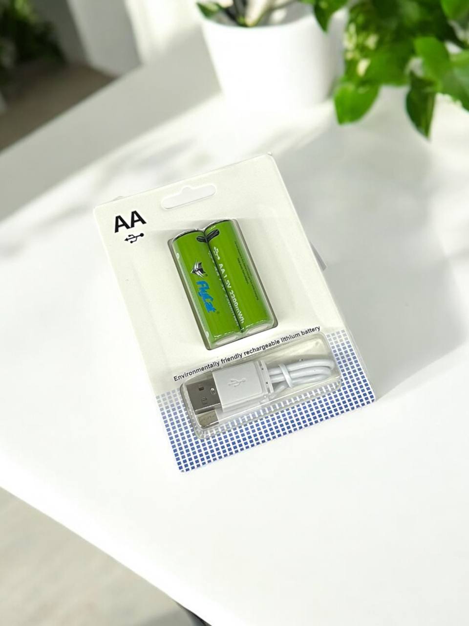 Акумуляторна батарея з USB  AA 1.5V (бліст) 2шт