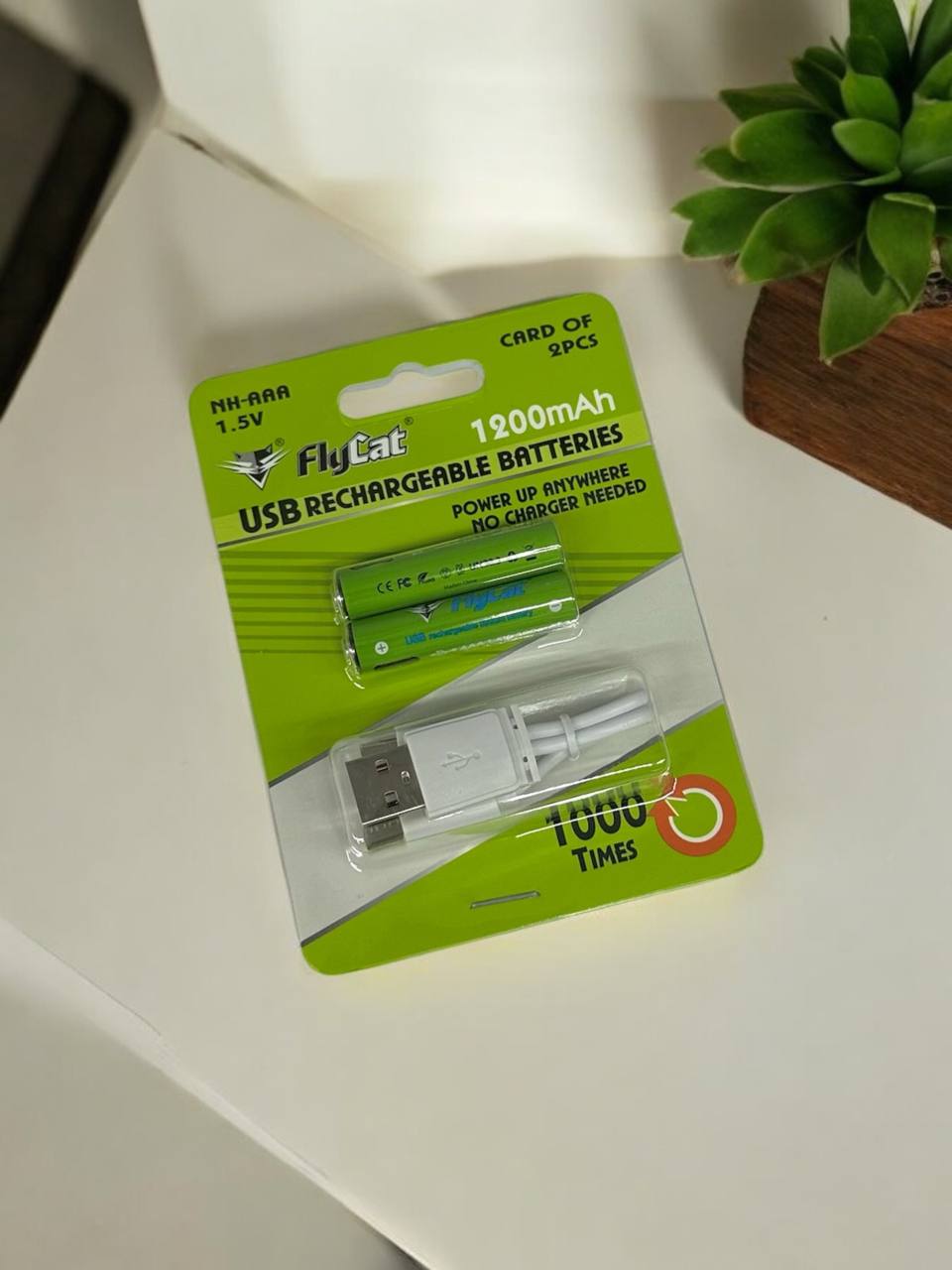 Акумуляторна батарея з USB 1200mah ААА (бліст) 2шт
