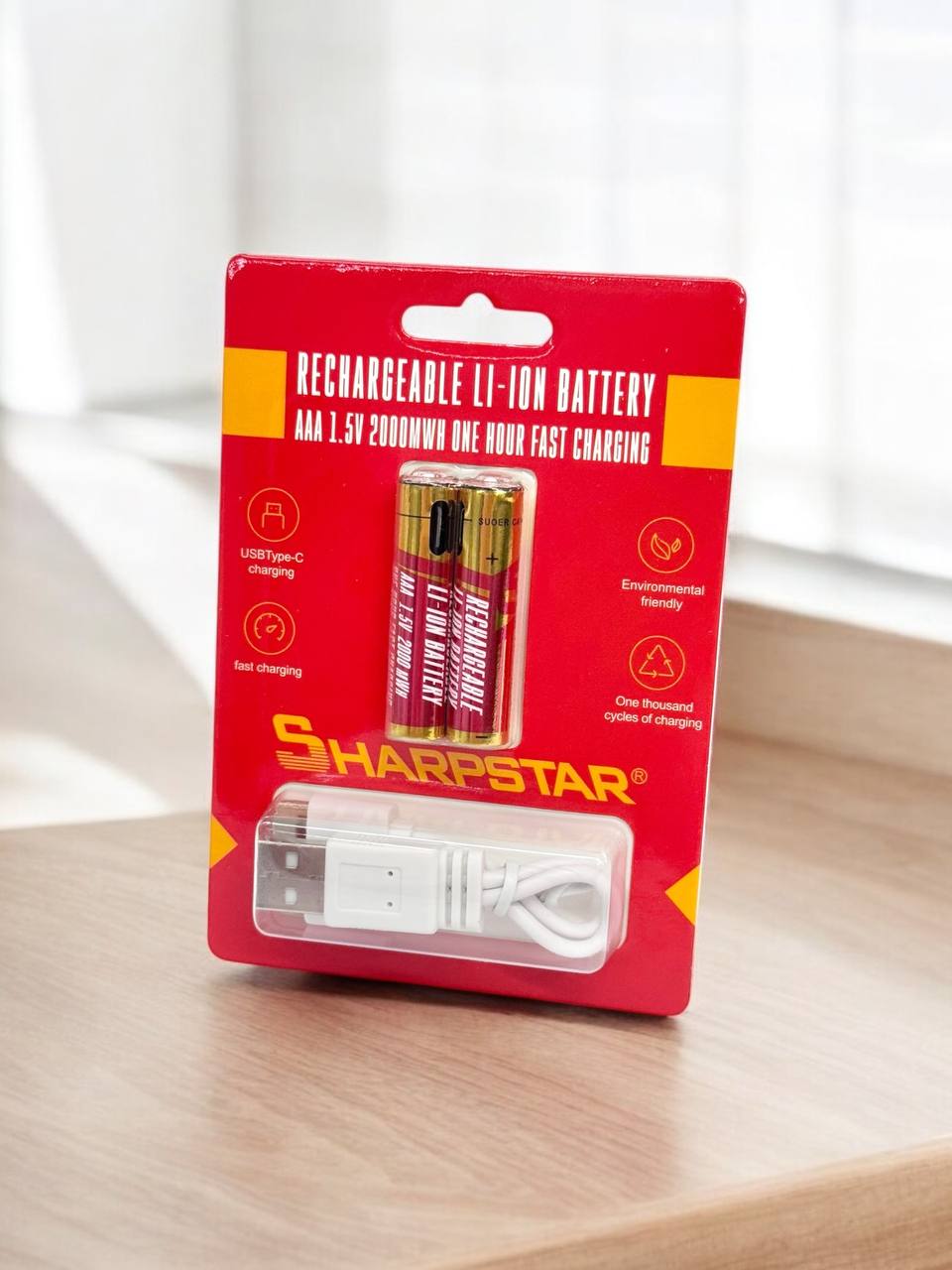 Акум.батарея з USB Sharpstar AAA 2000mWh (бліст) 2шт