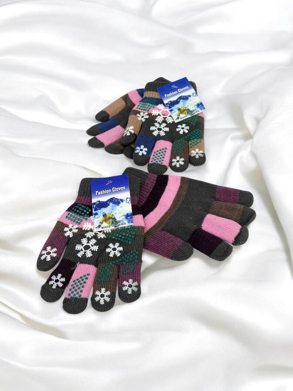 Рукавиці-пальчата Fashion Gloves дитячі (тонка в'язка) м.517-2