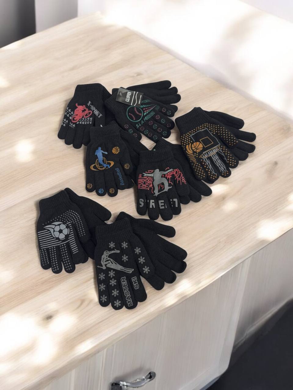 Рукавиці-пальчата Gloves підліт (тн.в'яз) м.517-5