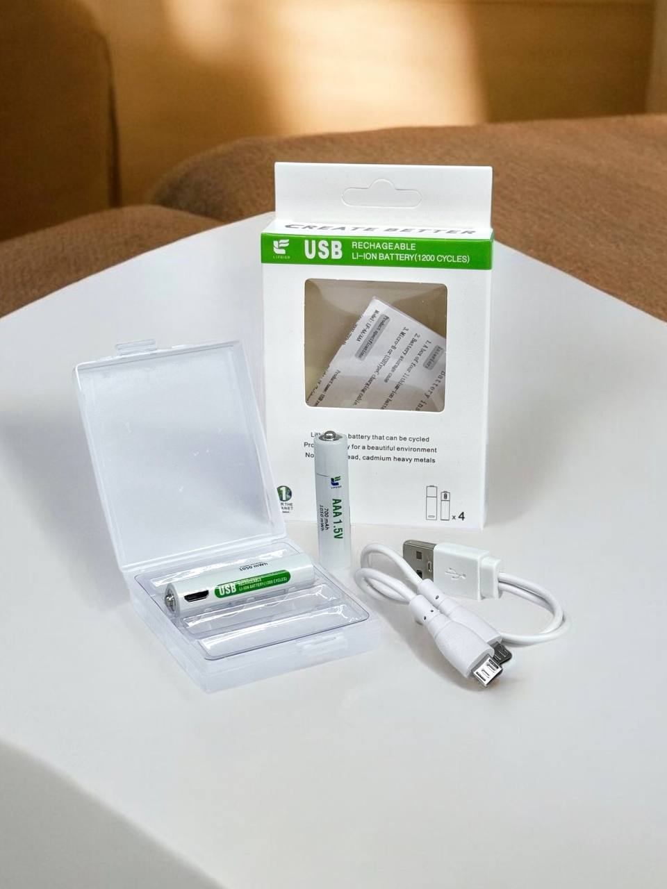 Акум.батарея з USB LIFEIER 700mAh (міні пальчик/бліст) 2шт