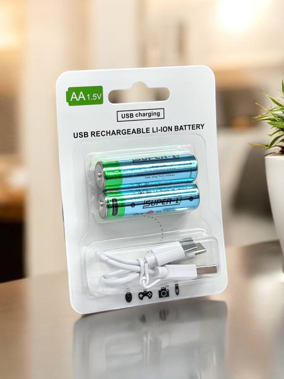Акум.батарея з USB SUPER-L 2500mWh (пальчик/бліст) 2шт
