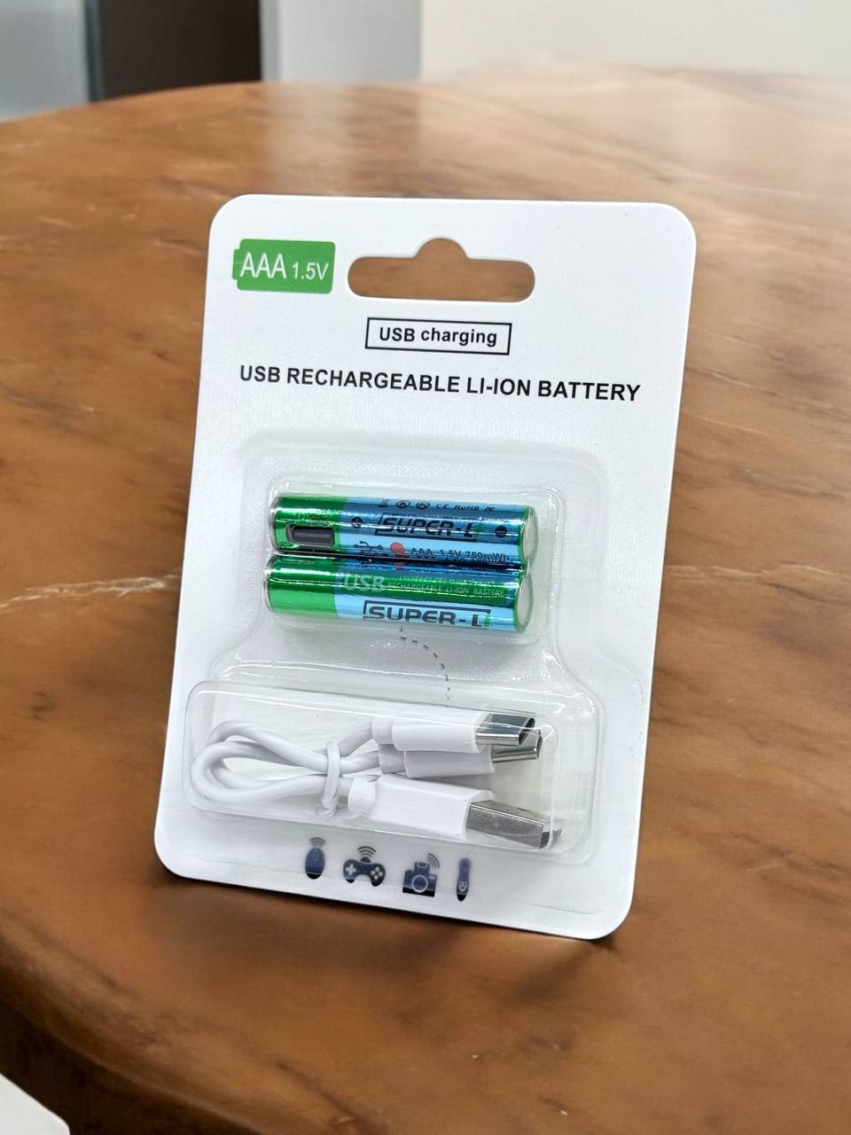 Акум.батарея з USB SUPER-L 750mWh (міні пальчик/бліст) 2шт