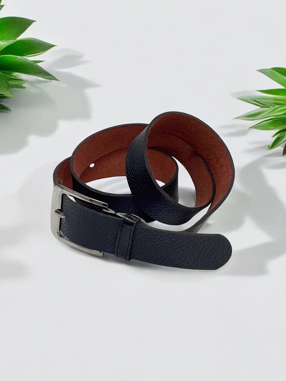 Чоловічий пасок класичний (екошкіра) 3,5см  м.116-3