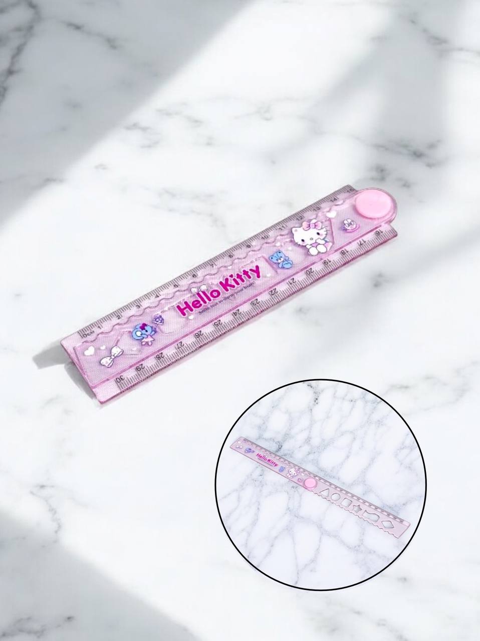 Лінійка 2в1 "Hello Kitty" (пластик) 15см м.919