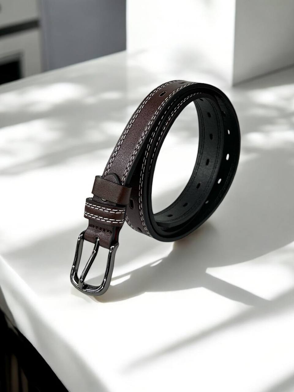 Жіночий пасок класичний (екошкіра) 2,5см м.XL-2