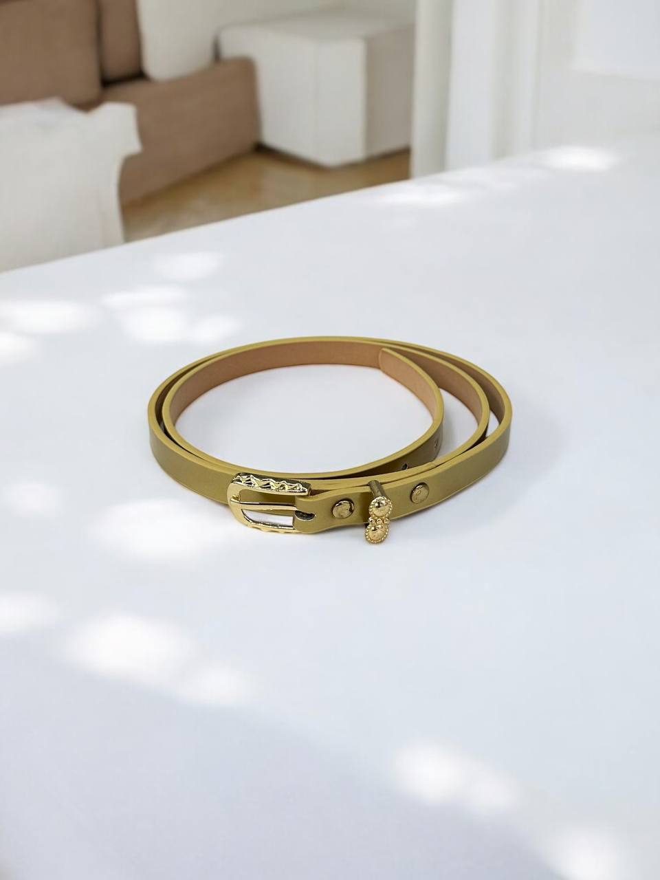 Жіночий пасок класичний (лакований) 1,5см м.XL-3