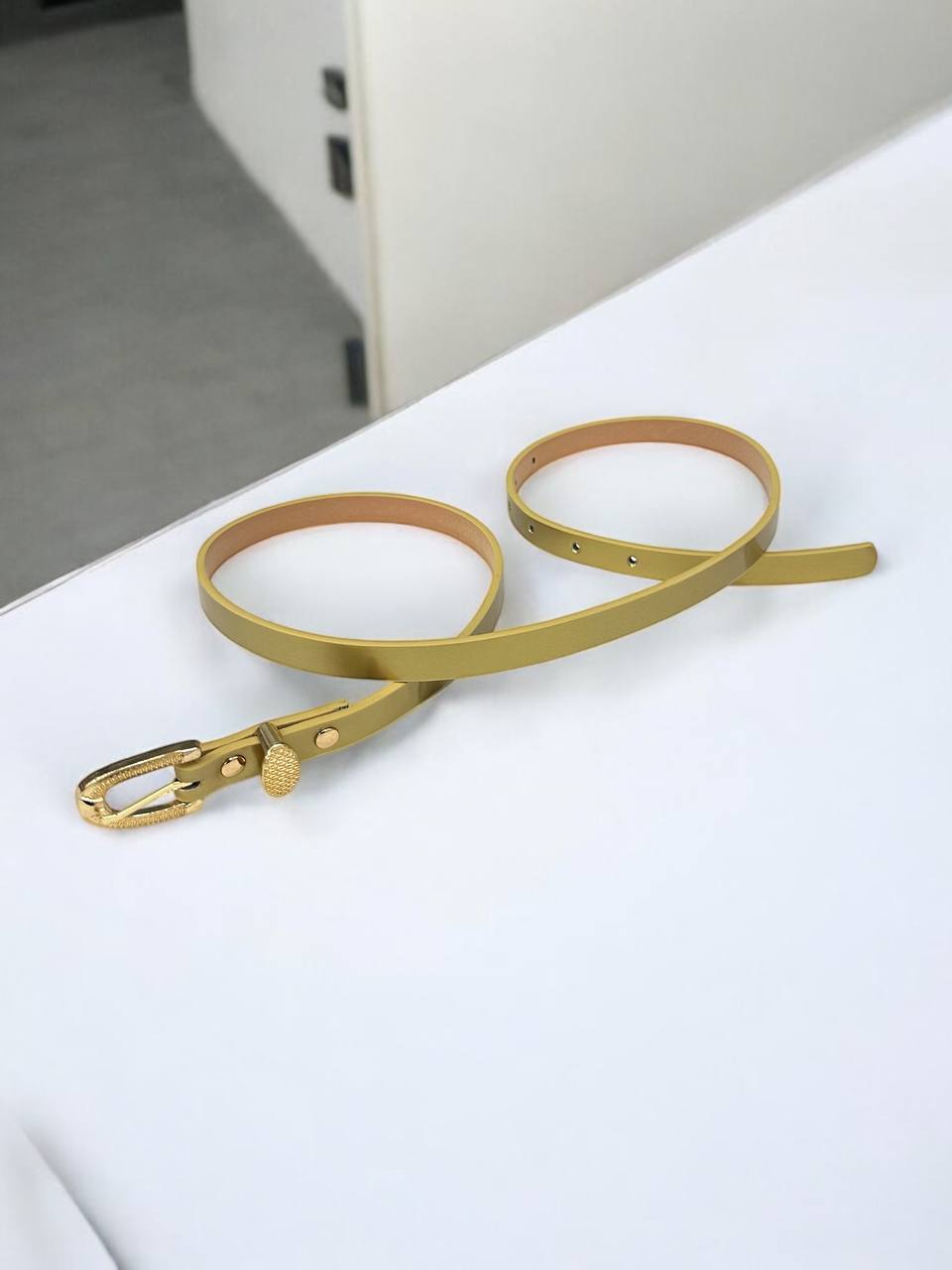 Жіночий пасок класичний (лакований) 1,5см м.XL-3/1