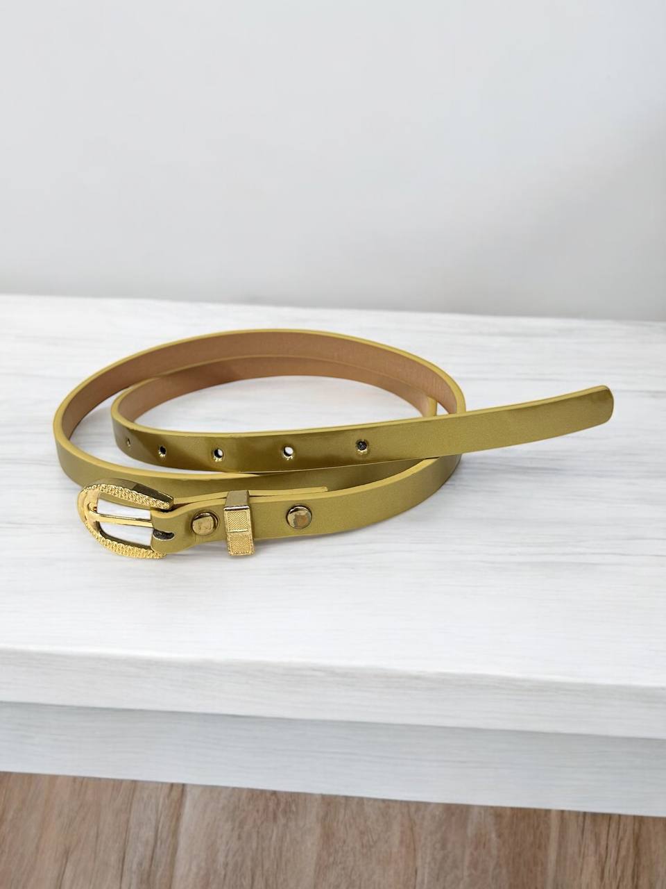 Жіночий пасок класичний (лакований) 1,5см м.XL-3/3