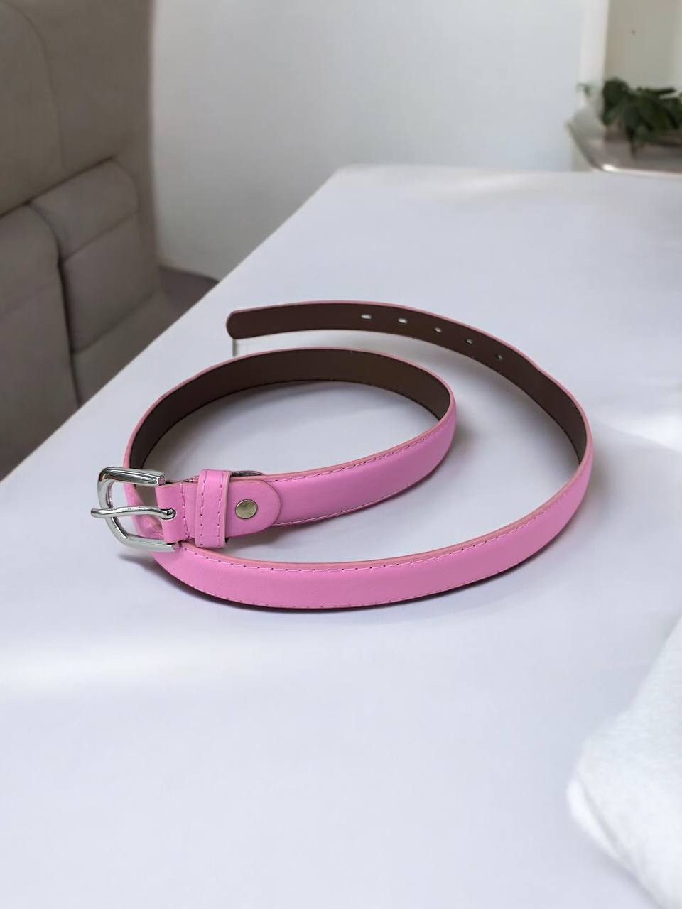 Жіночий пасок класичний (екошкіра) 2,5см м.XL-6