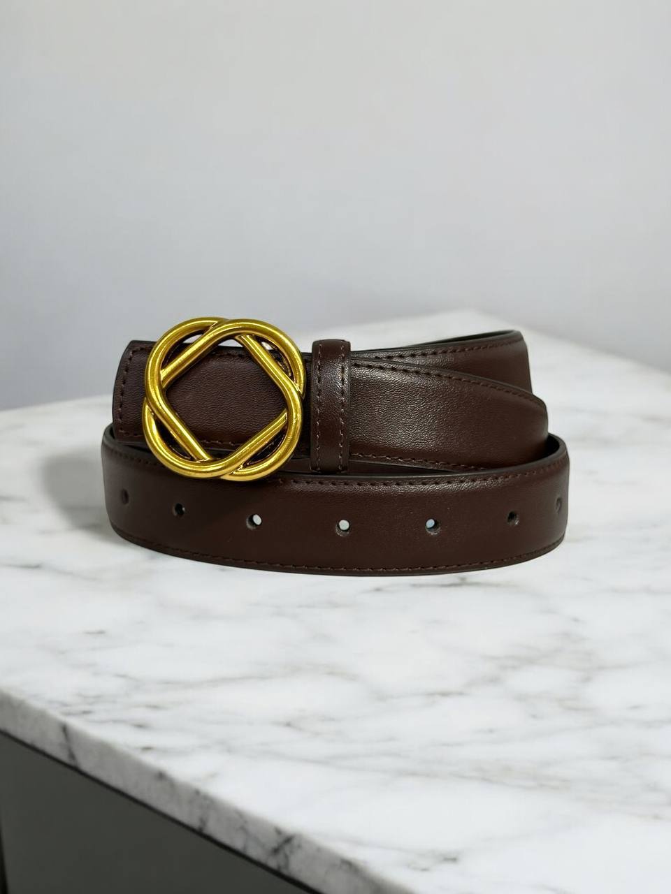 Жіночий пасок гвоздик (екошкіра) 3см м.559-21