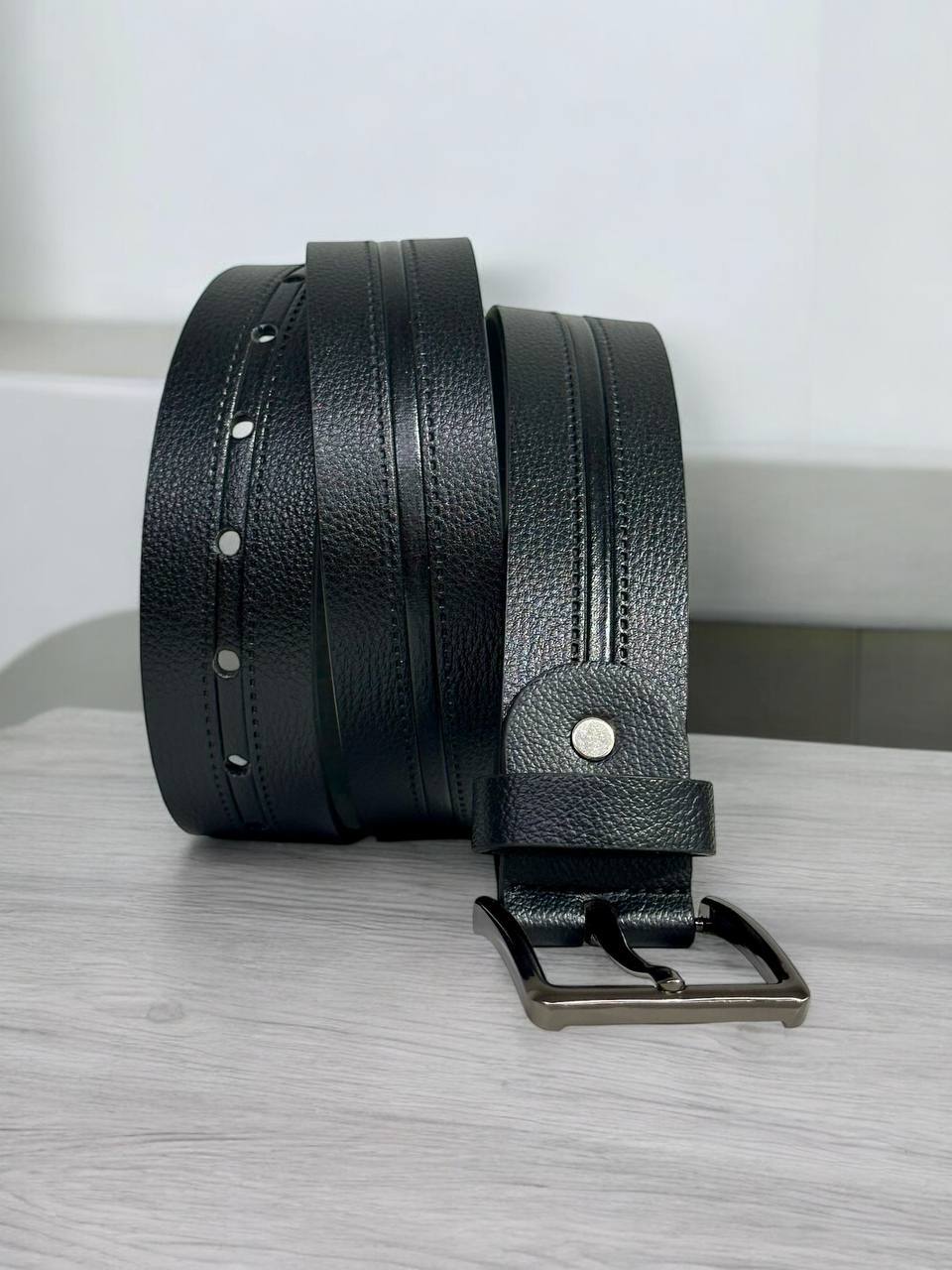 Чоловічий пасок класичний (екошкіра) 4см м.45428-9/2