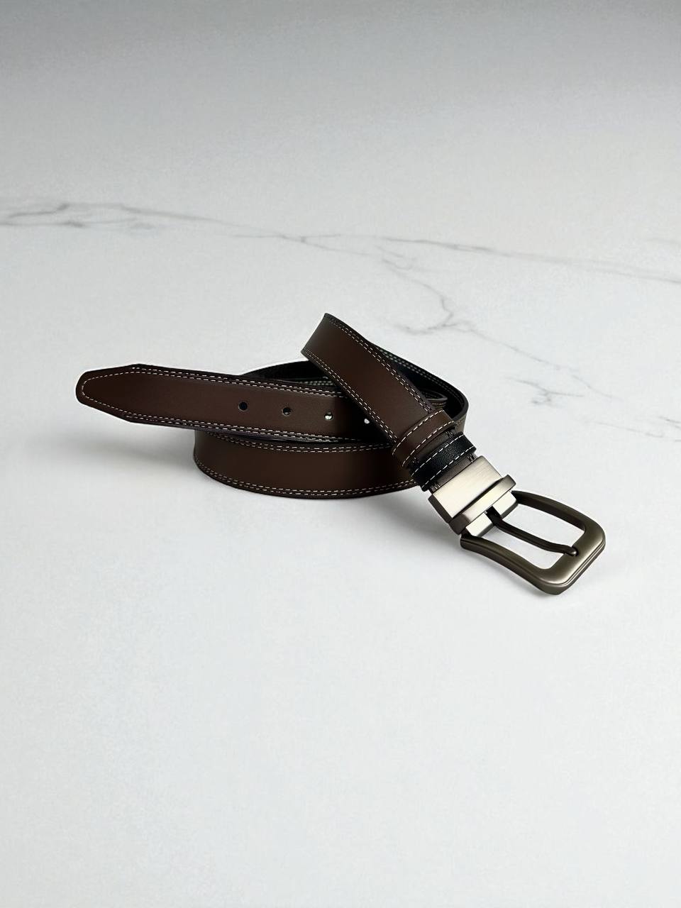 Чоловічий пасок класичний (екошкіра) 3,5см м.45428-13